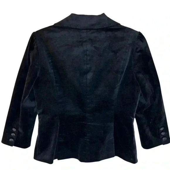 NEW 🔥 Sexy Black Velvet “Halogen” Fitted Blazer Sz M - Picture 4 of 6